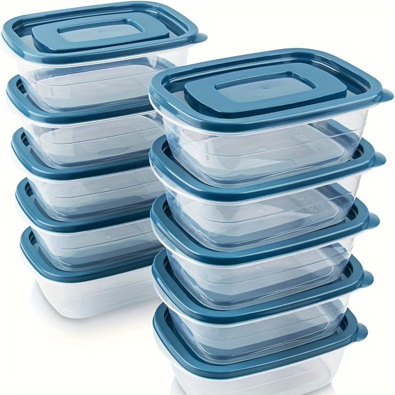 Food Storage Jars Plastic - Zestaw 6 przezroczystych, plastikowych pojemników do