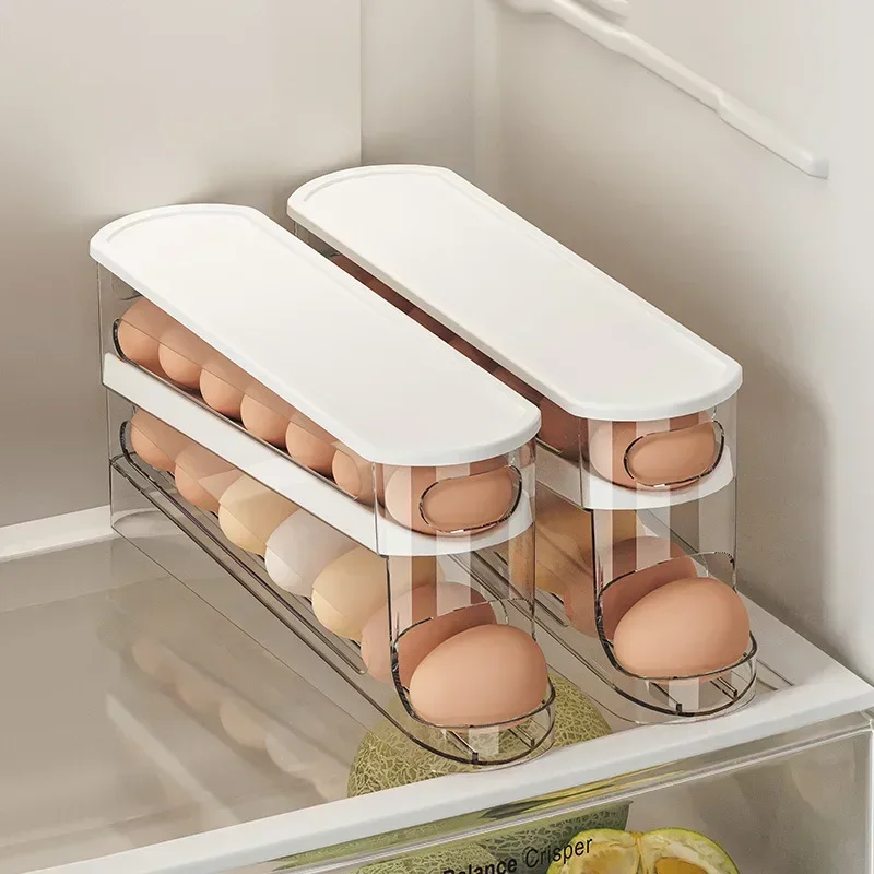 Portion Control Container - Dwuwarstwowy pojemnik na jajka do lodówki,
