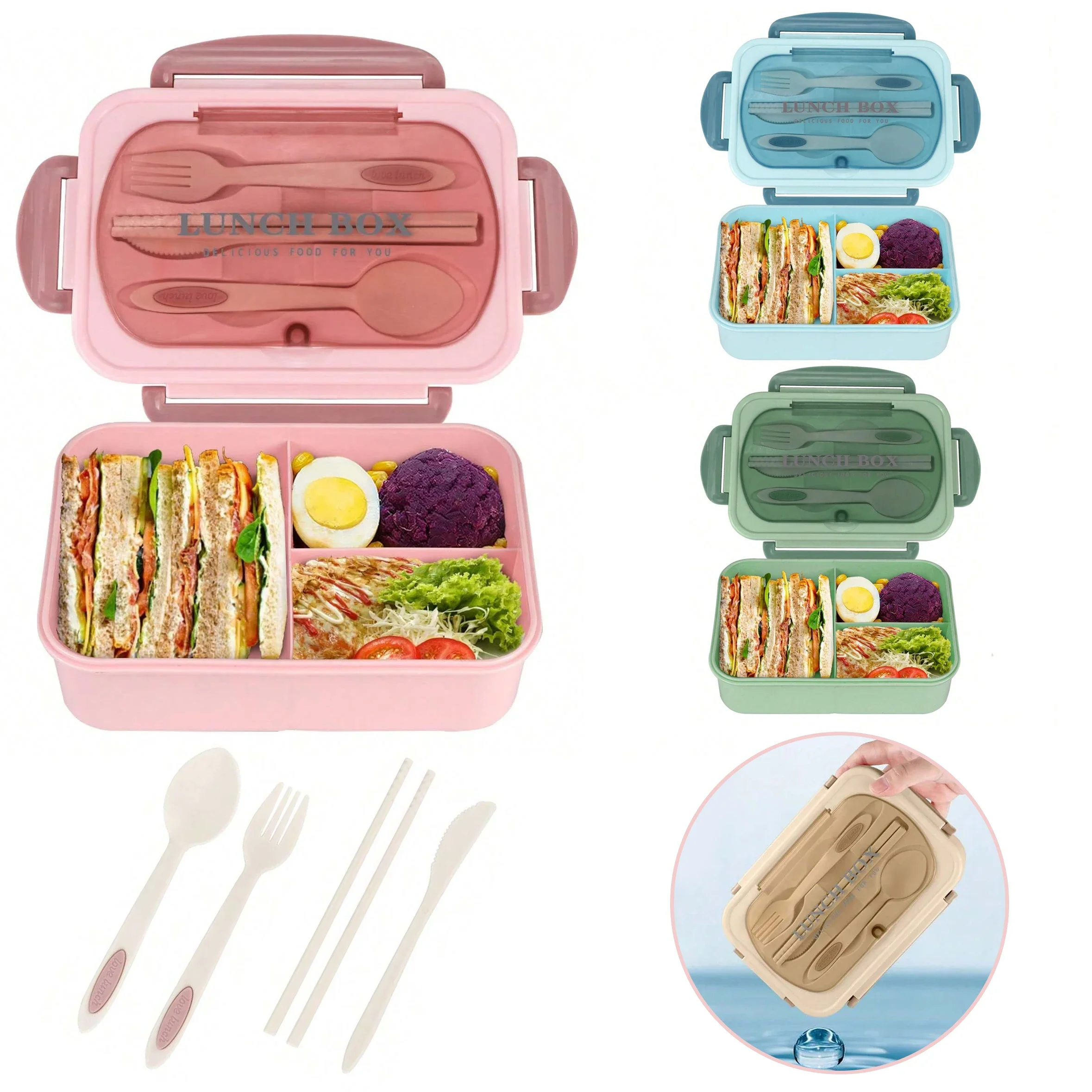 Food Storage Safety - Pudełko Bento dla dorosłych z 3