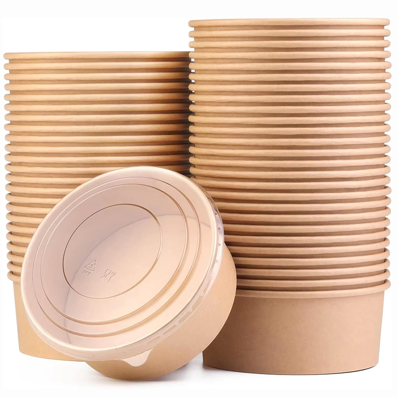 Food Storage Hot Box - 15 szt. Papierowych miseczek Kraft, pojemniki