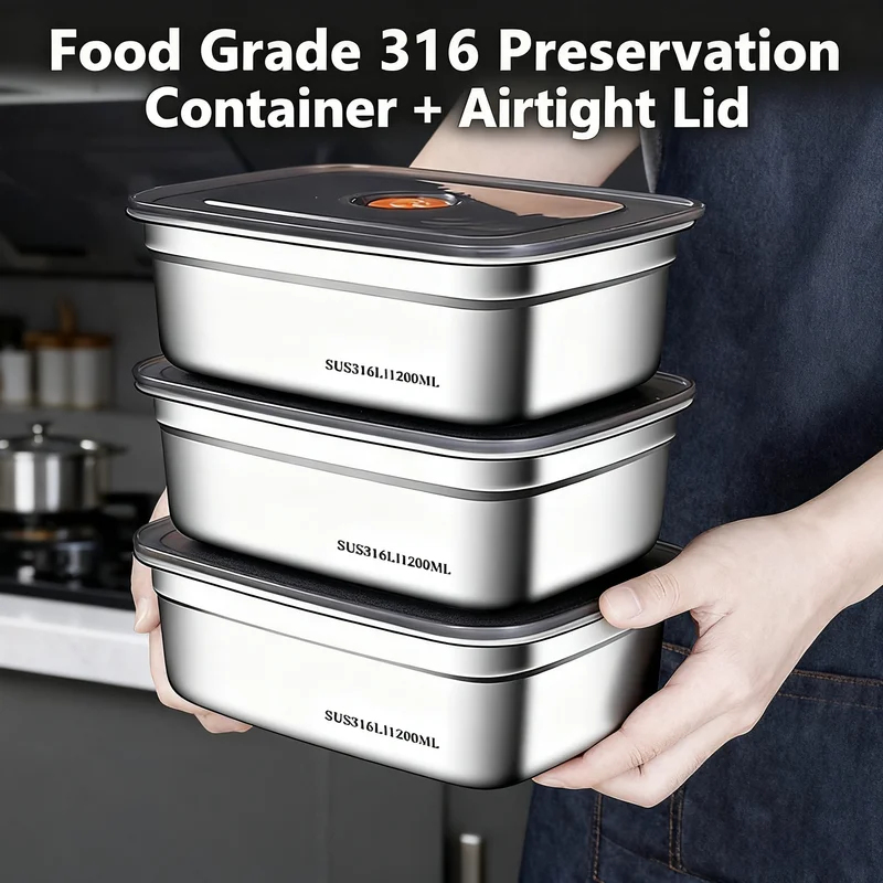 Food Storage Safety - Pojemnik na lunch ze stali nierdzewnej