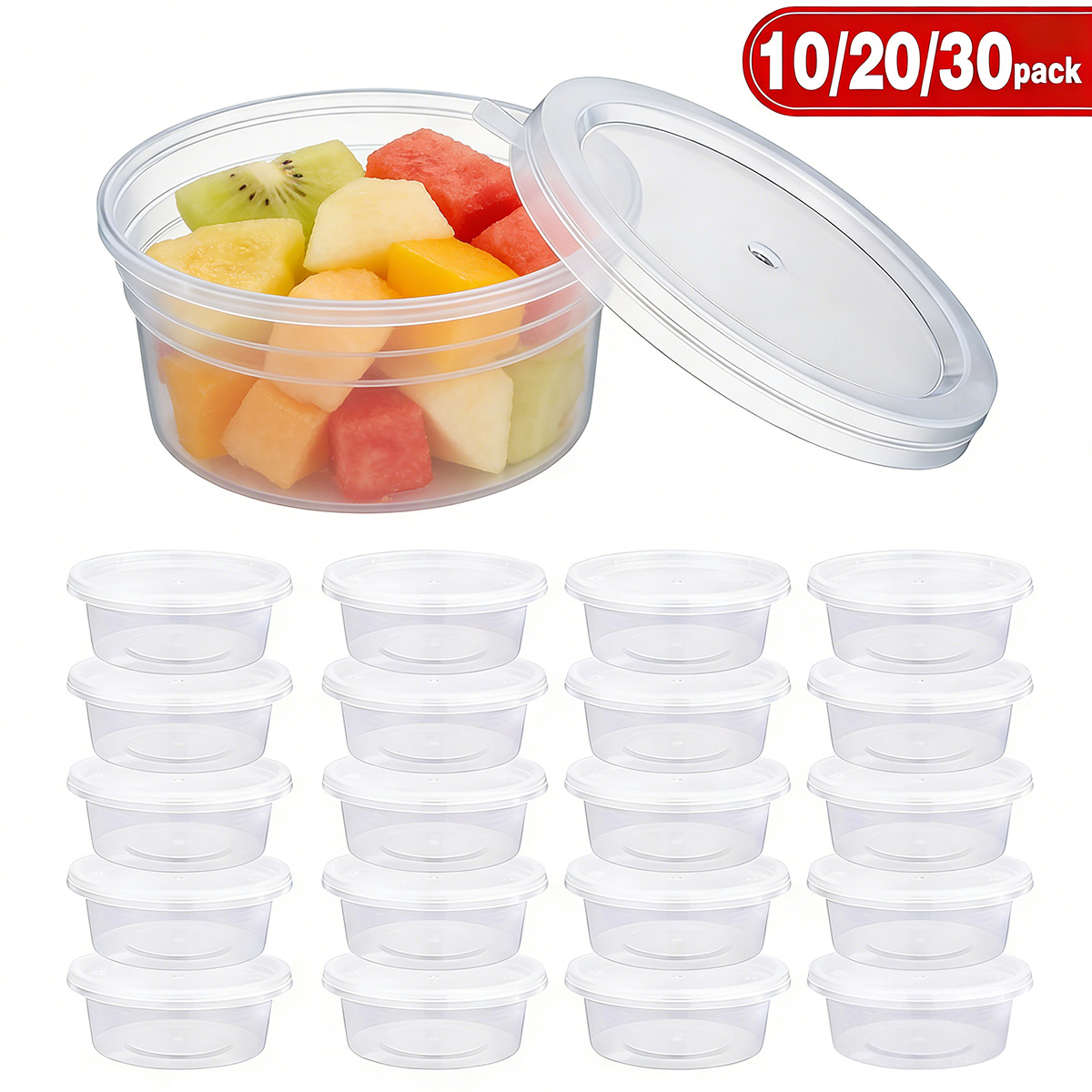 Food Storage Containers With Lids - Zestaw 10/20/40 Małych Pojemników na Slime