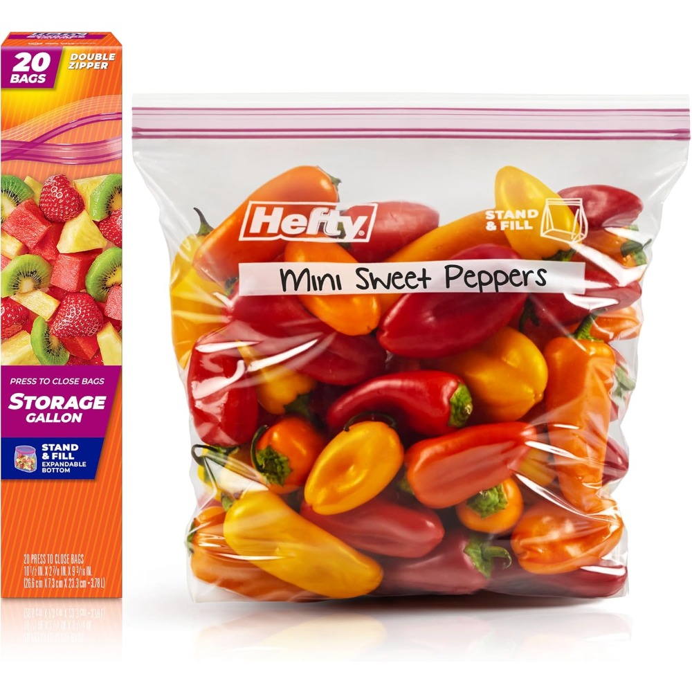 Food Storage Reusable Bags - Wciśnij, aby zamknąć plastikowe torby o