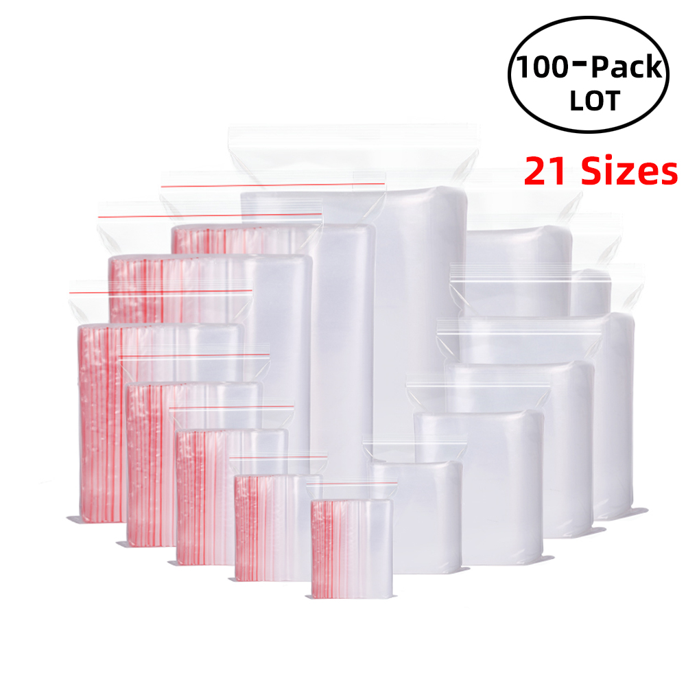 Food Storage Zip Bags - 100 sztuk/paczka zamykane torby z zamkiem