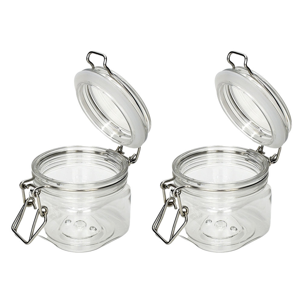 Food Storage Jars Plastic - 2 szt. Szczelne pojemniki do przechowywania,
