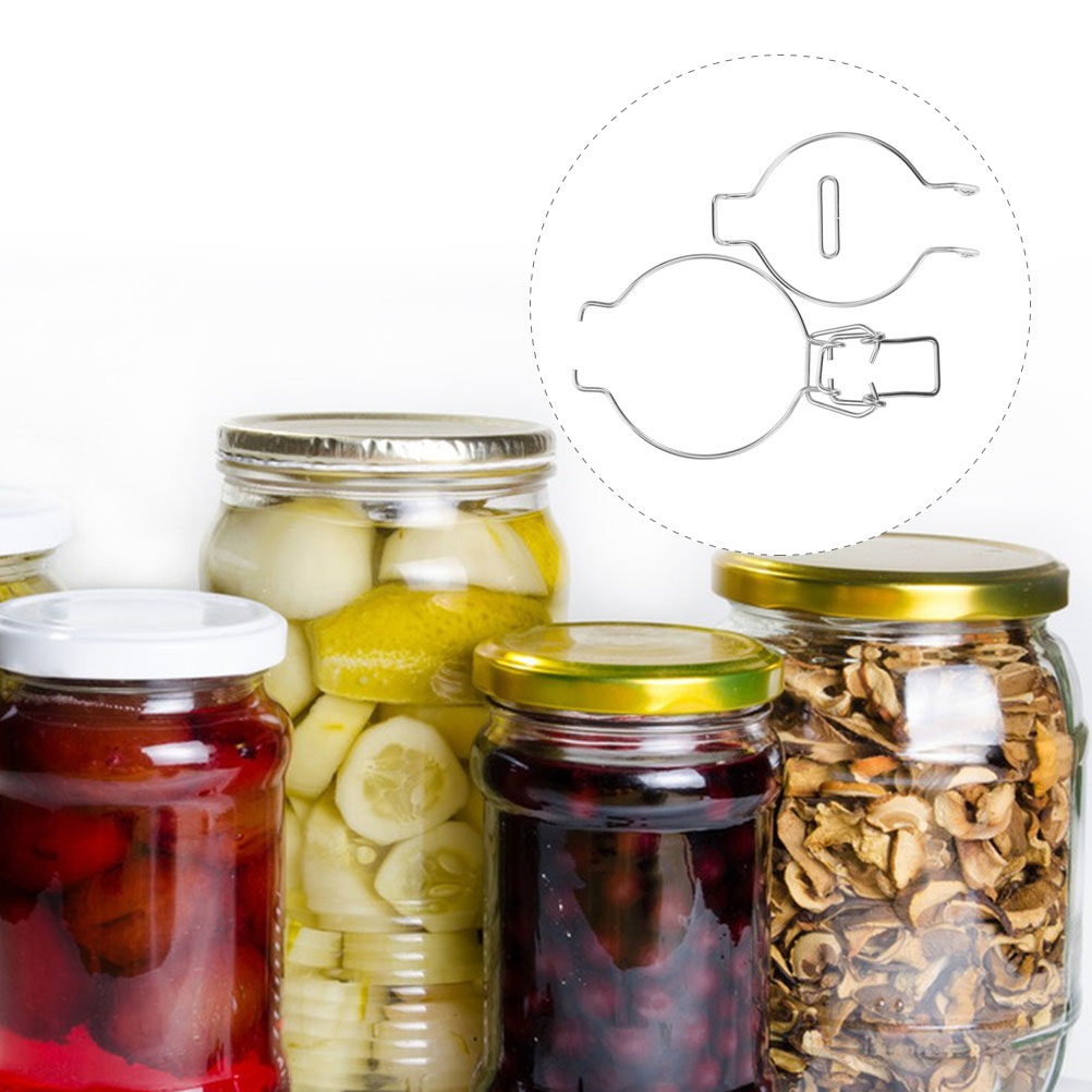 Food Storage Design - 12 szt. Szklane słoiki z zaciskami