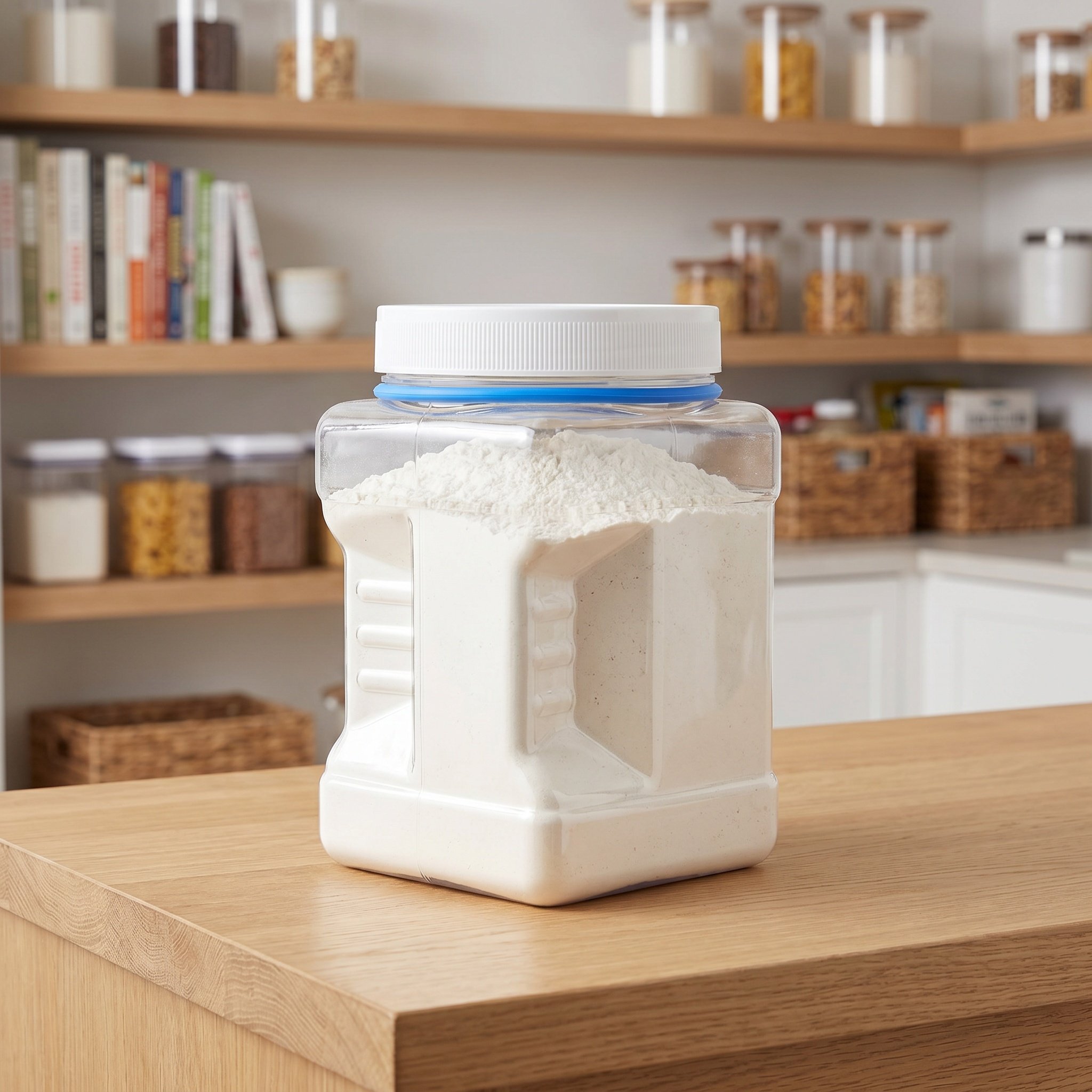 Food Storage Jars Plastic - 6 sztuk przezroczystych kwadratowych szczelnych pojemników