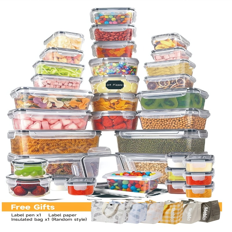 Food Storage Design - 48-częściowy zestaw pojemników do przechowywania żywności
