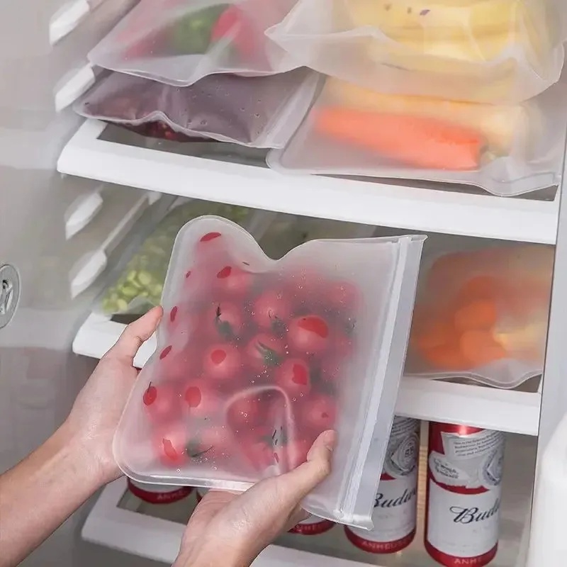 1/2/3/4 szt. Silikonowe pojemn – Food Storage Zip Bags recenzja i cena