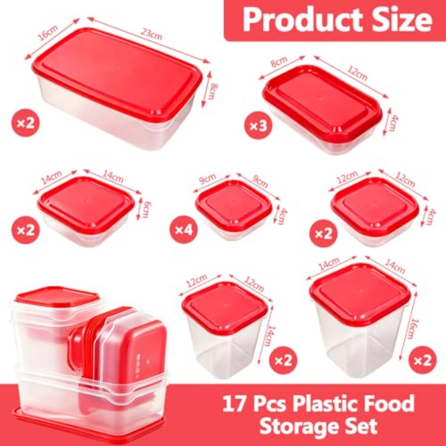 17-częściowy zestaw plastikowy – Food Storage Containers With Lids recenzja i cena