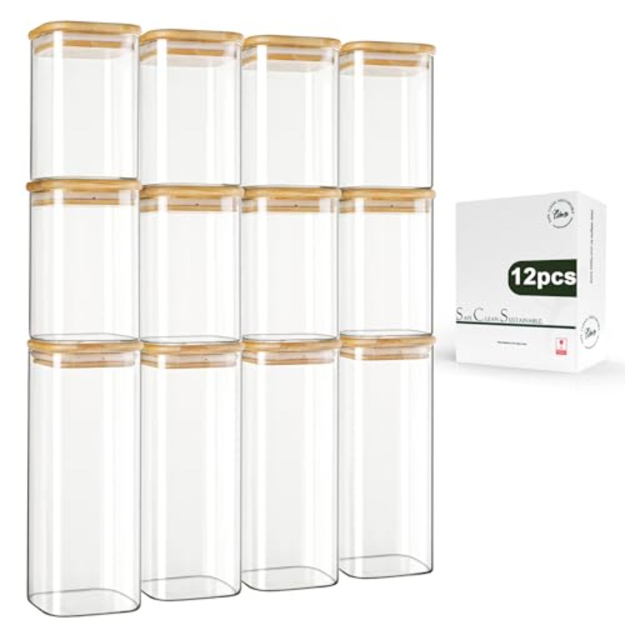12 sztuk kwadratowych szklanyc – Food Storage Containers With Lids recenzja i cena