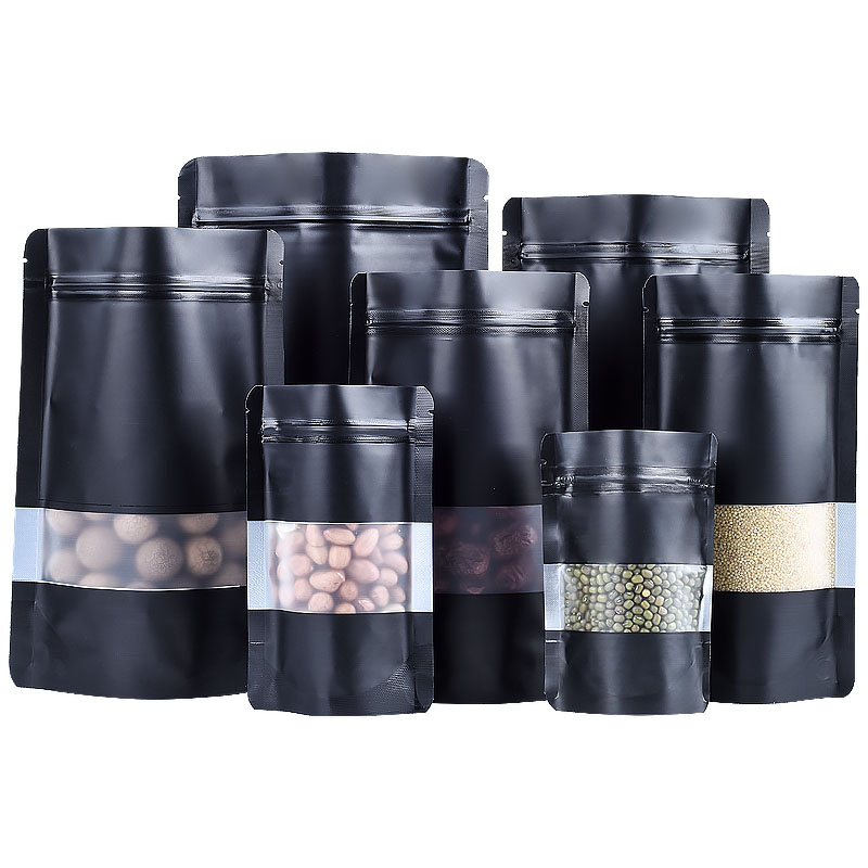 100 SZTUK Stojące Matowe Czarn – Food Storage Zip Bags recenzja i cena