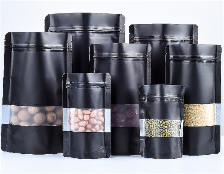 100 SZTUK Stojące Matowe Czarn – Food Storage Zip Bags recenzja i cena