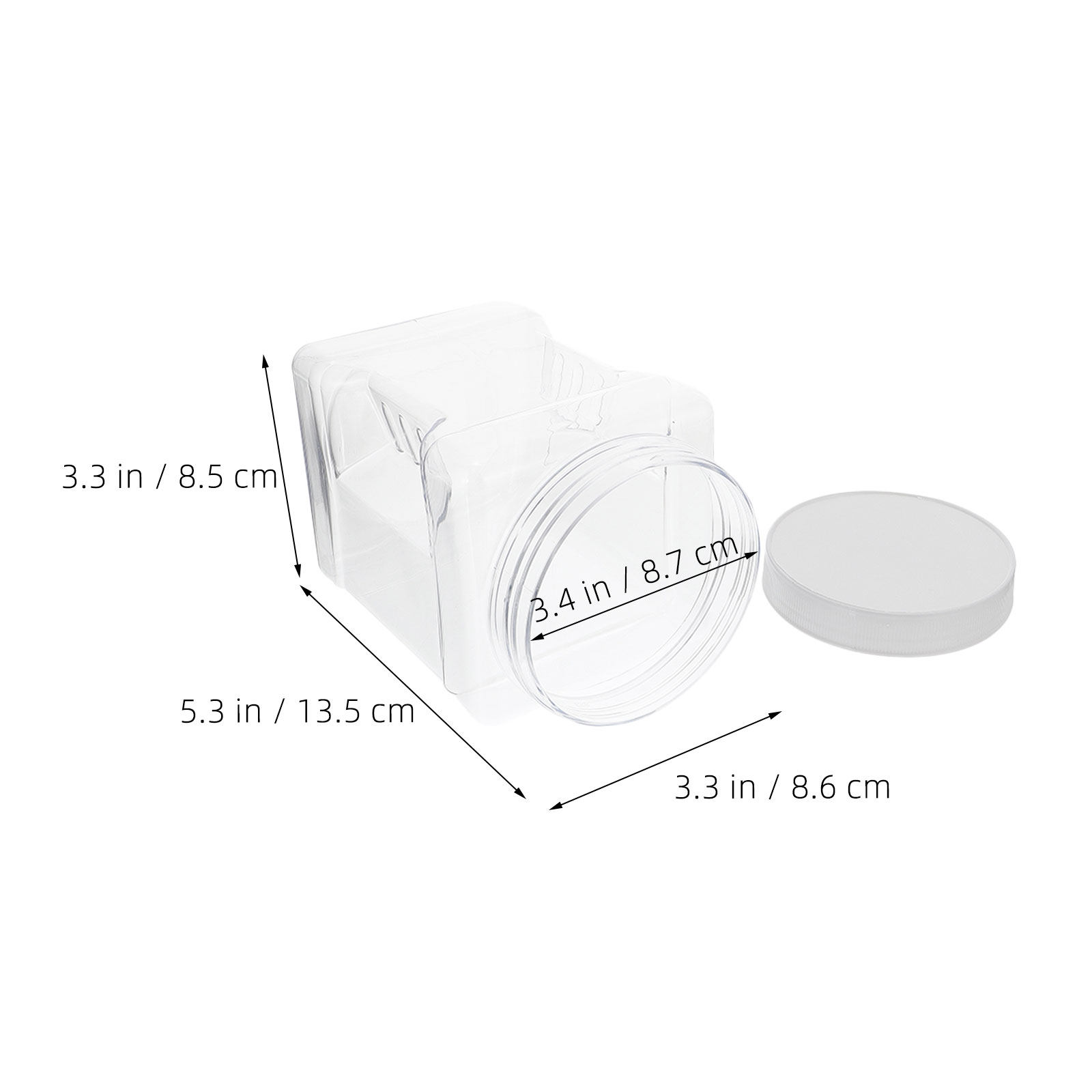 6 sztuk przezroczystych kwadra – Food Storage Jars Plastic recenzja i cena