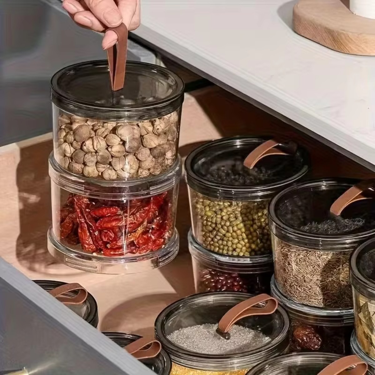 3-warstwowy okrągły ręczny poj – Food Storage Jars Plastic recenzja i cena