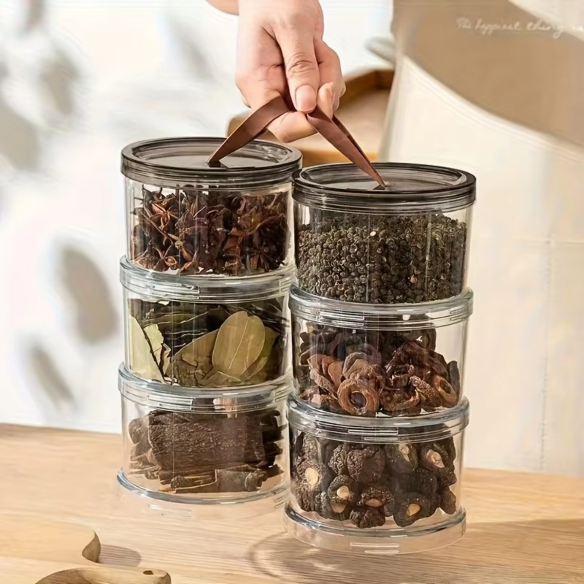 3-warstwowy okrągły ręczny poj – Food Storage Jars Plastic recenzja i cena