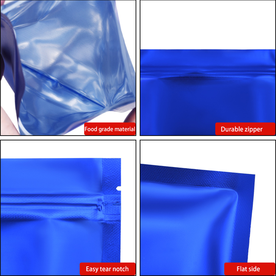 100 szt. Matowych niebieskich  – Food Storage Reusable Bags recenzja i cena