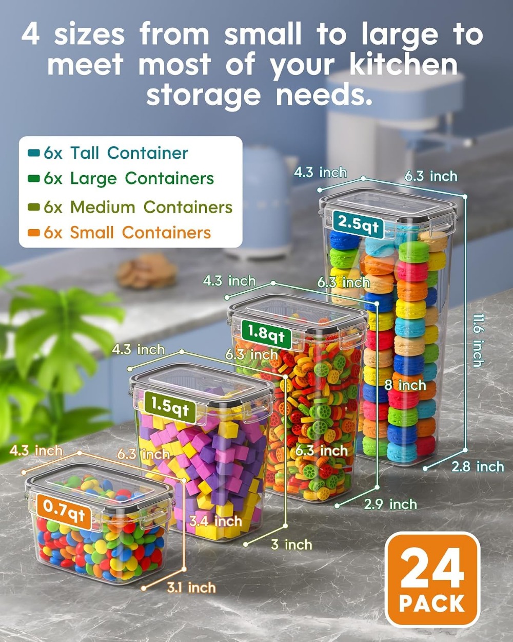 24 szt. Hermetyczne pojemniki  – Food Storage Containers With Lids recenzja i cena