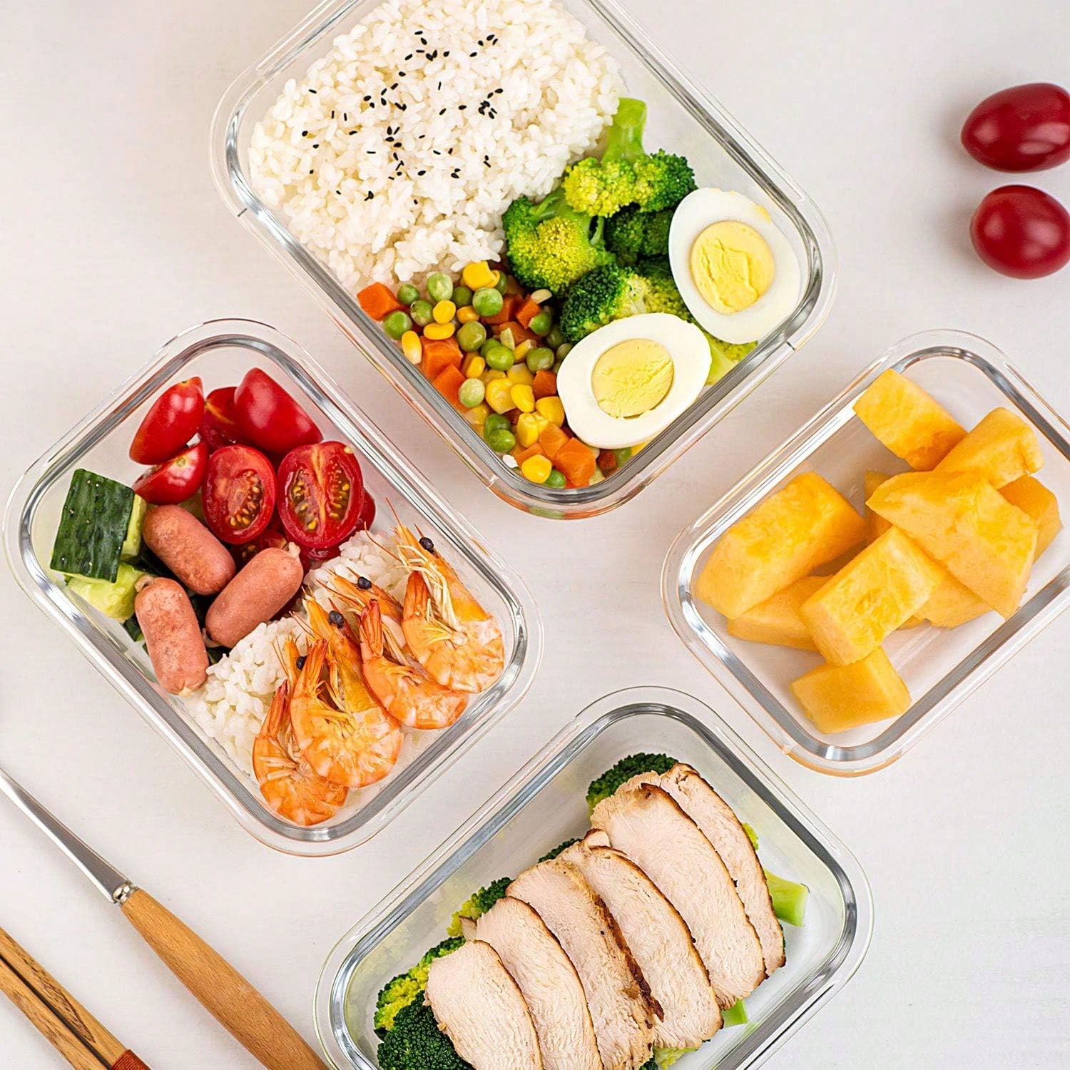 10 sztuk szklanych pojemników  – Portion Control Container recenzja i cena