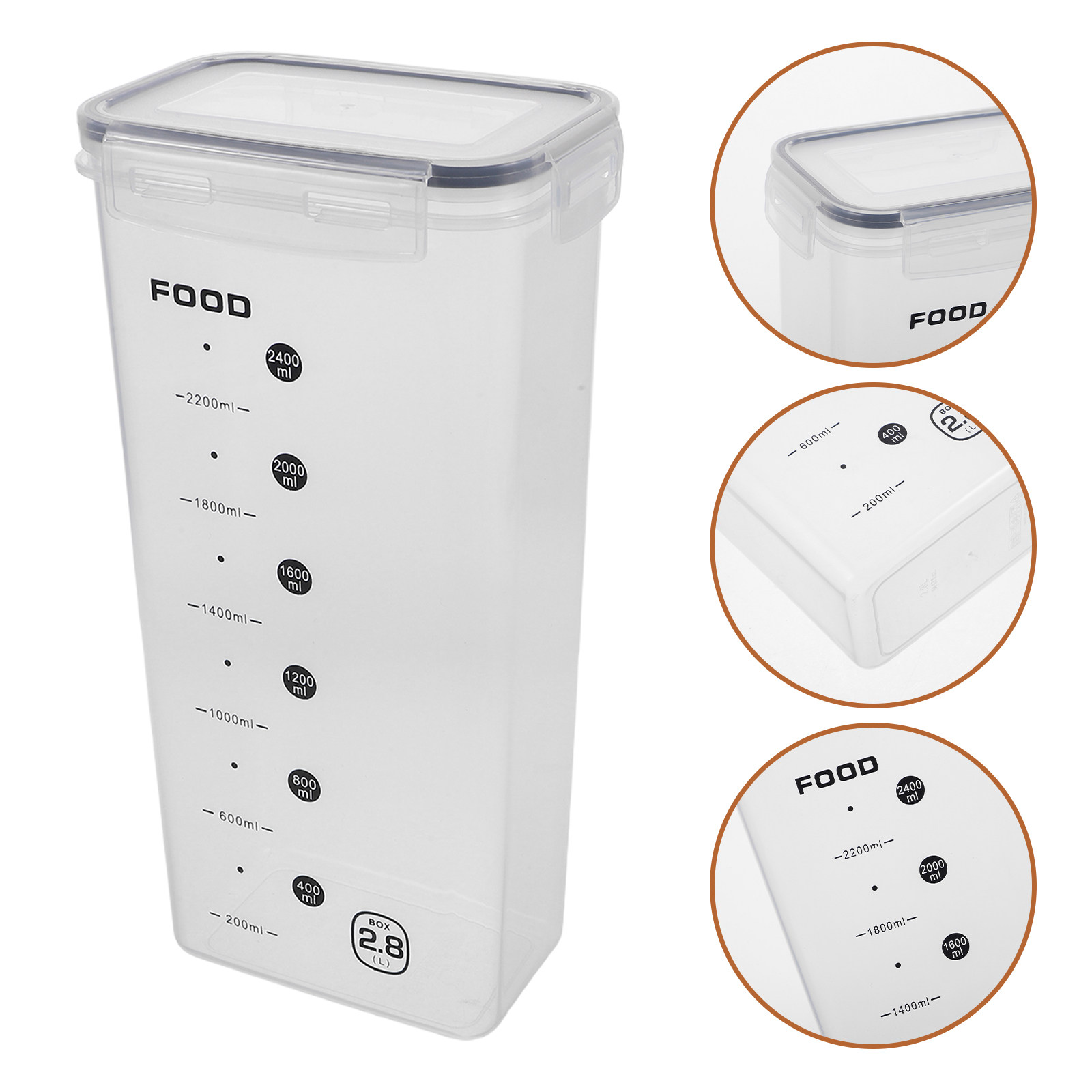2 szt. szczelnych, przezroczys – Food Storage Jars Plastic recenzja i cena