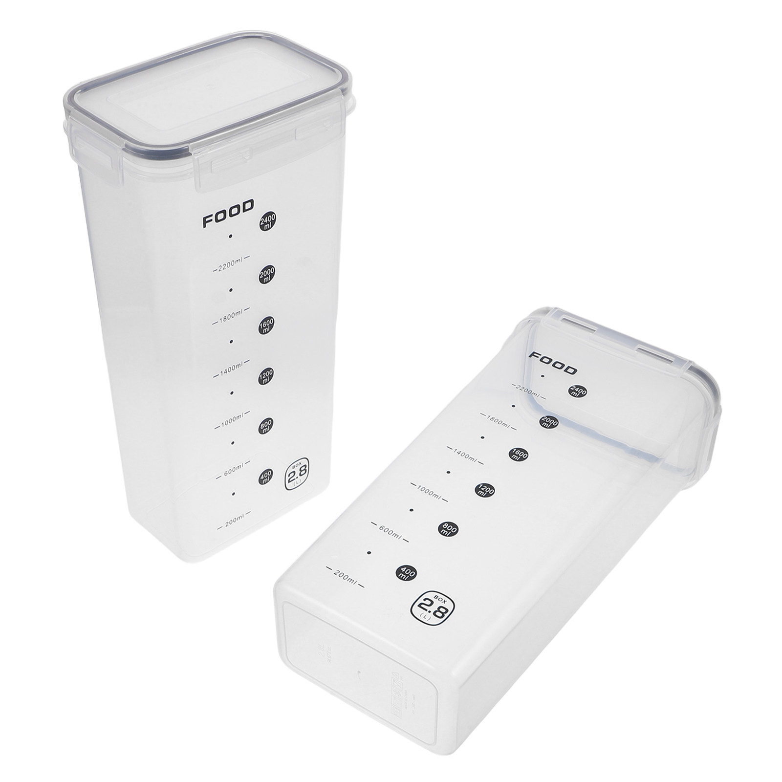 2 szt. szczelnych, przezroczys – Food Storage Jars Plastic recenzja i cena