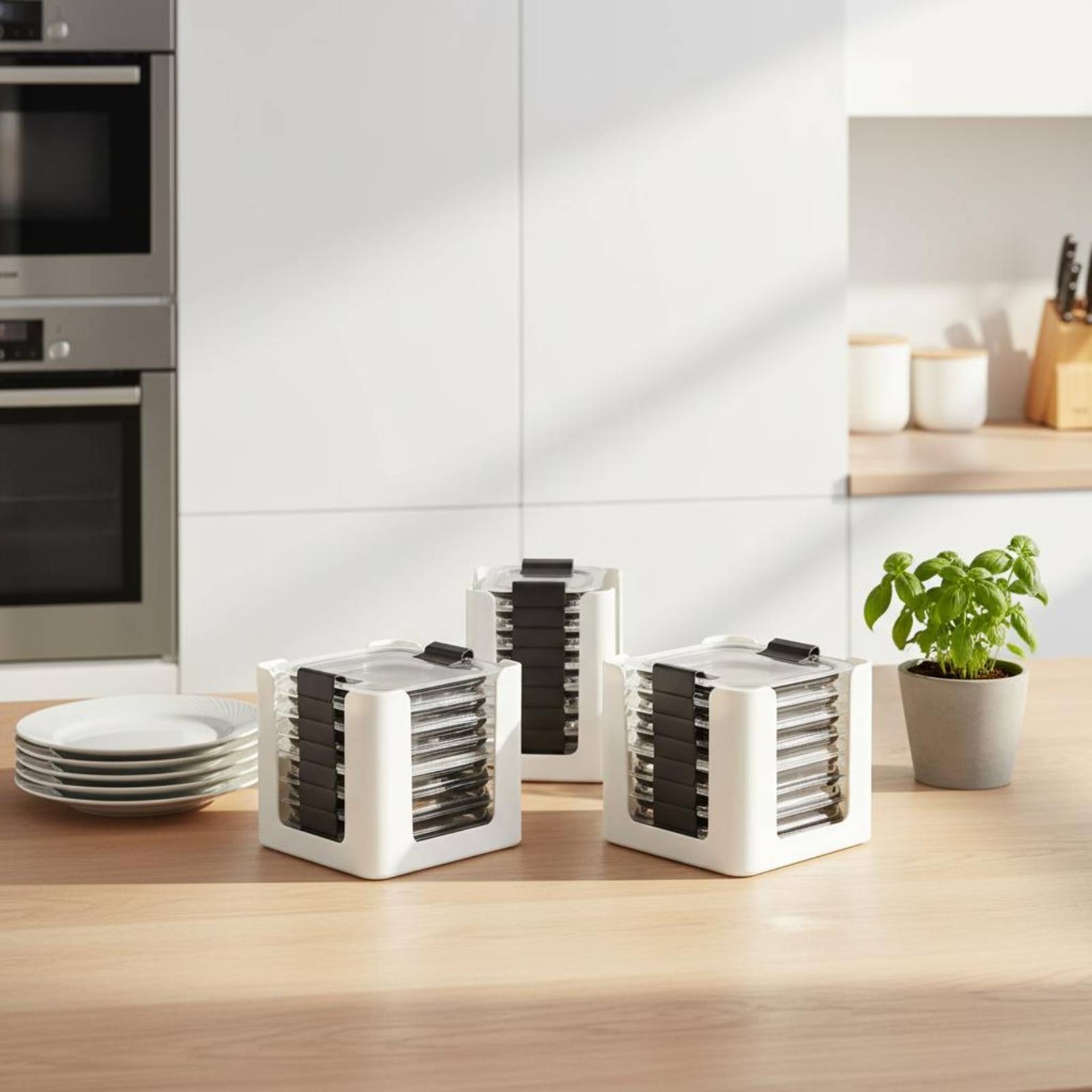 3-częściowy organizer na pokry – Food Storage Containers With Lids recenzja i cena